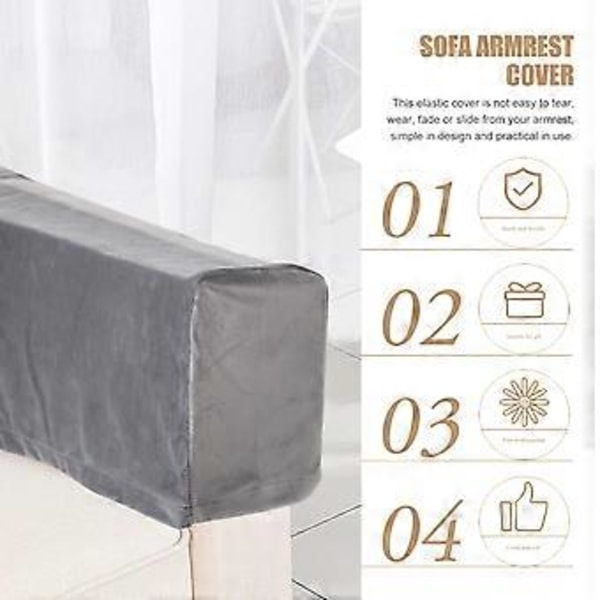 2 st Dubbla Fåtöljer Fåtölj Soffa Armskydd Soffa Armstödsskydd Stretch Soffa Armskydd Tyg Armstödsskydd