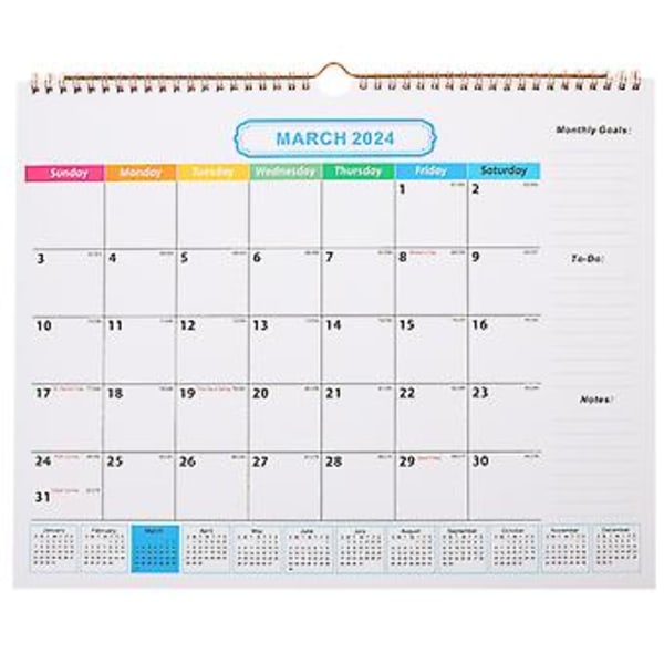 Väggkalender för Organisering Nedräkningskalender Hängande Kalender Månadskalender Som Visat 3