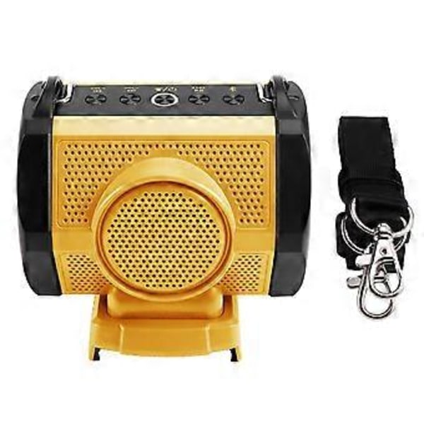 HIFI Bluetooth Högtalare 3D Stereo RGB Atmosfärsljus för Karaokefest för 18-20V Litiumbatteri (För Dewalt Gul)