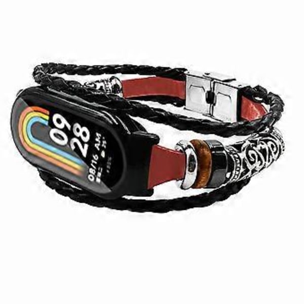 Tyyppi B Xiaomi Smart Band 8 / Smart Band 8 NFC Retro Helmet Koristeltu Ranneke Kellokotelolla (Tyyli B)