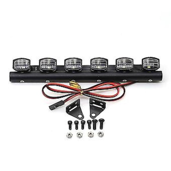 RC-bil Ljusramp Kit 6 LED-lampor Karosseri Taklampor För 1/10 RC Crawler Bil Lastbil Tillbehör