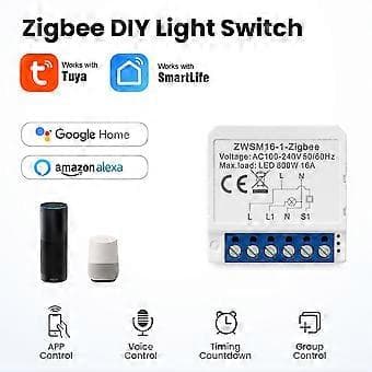 2023 Ny Timer Switch Modul Smart Home Mini Afbryder 1/2/3/4-vejs Zigbee Smart Switch Stemmestyring Zigbee Tuya 16a Smart Switch( )