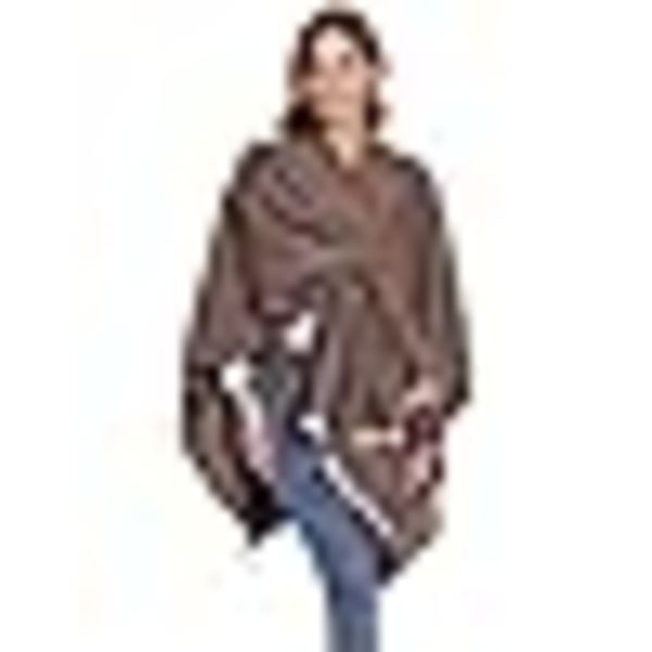 Poncho Dam Kvinna Vinter Varm Elegant Poncho Pläd Poncho Kappa Stickad Poncho Kavaj Vinter Poncho Halsduk Kvinna Present till Födelsedag Jul