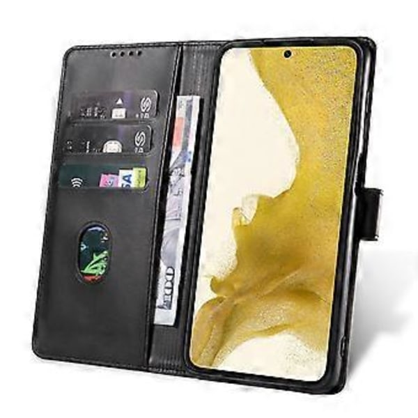 För Samsung Galaxy S23+ Repskydd Mobilskal Fyrkantigt Läder Fodral med Ställ Plånbok (Stil A)