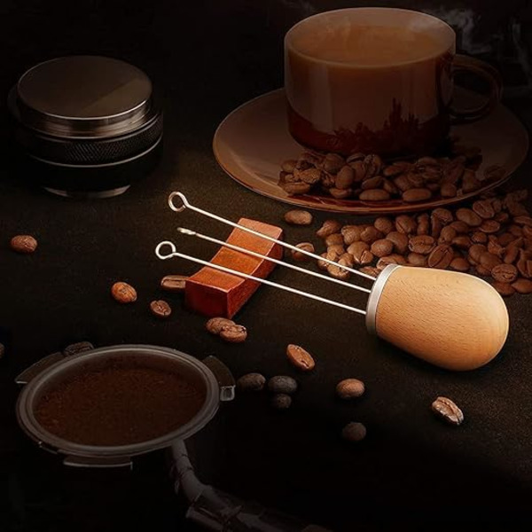 1 st rostfritt stål kaffemaskin kaffepulver dispenser kaffe