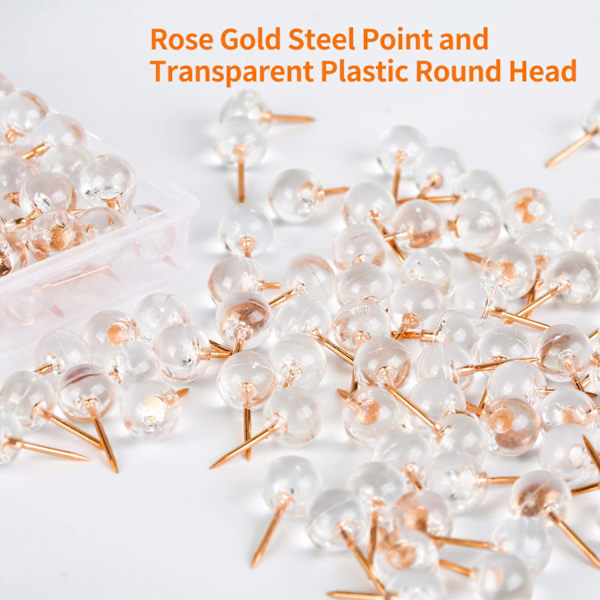 Trykknapper 20*9,5mm Rose Gold Kartnåler 200-Talls Store Størrelse Knapper Rose