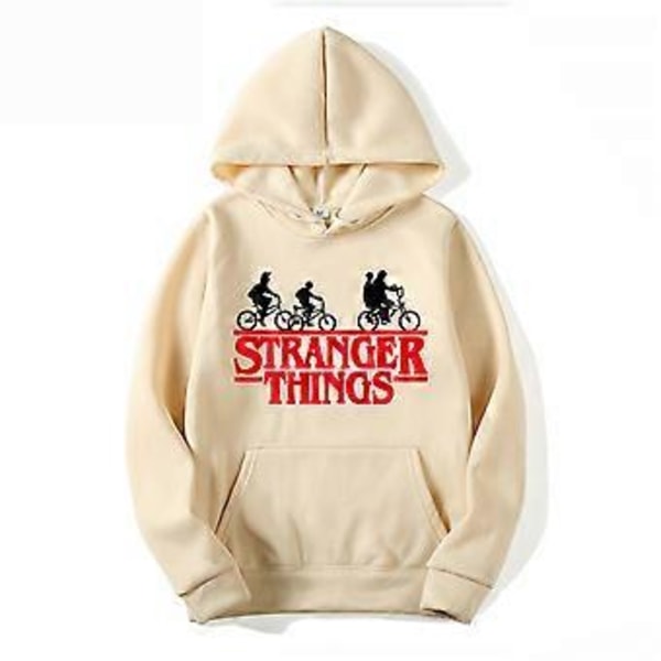 Stranger Things Tema Tonåringar Män Hoodies Långärmad Huvad Tröja Pullover Toppar 1(XL Khaki)