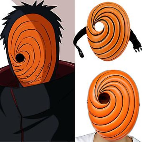 Cosplay Mask Props Uchiha Obito Orange Resin Party Halloween Tobi Mask Gift