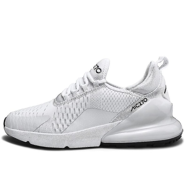 Mens Air Sports Running Shoes Breathable Sneakers Universal All Year Women Shoes Max 270 White White 37