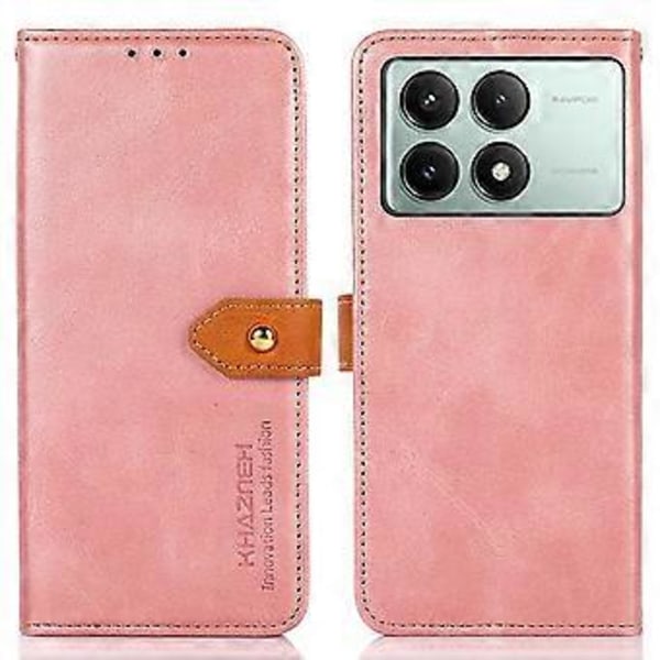 KHAZNEH Xiaomi Redmi K70E 5G/Poco X6 Pro 5G -kotelo Kultainen magneettisolki Lompakko Puhelimen suojus()