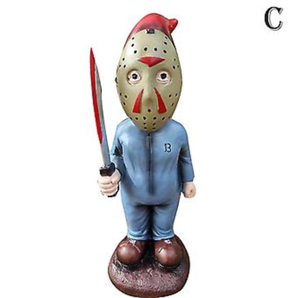Kauhu Elokuva Puutarha Tonttu Koriste Ulkotila Veistos Painajainen Michael Myers Jason Zombie Hahmot Halloween Pelottava Tappaja( C)