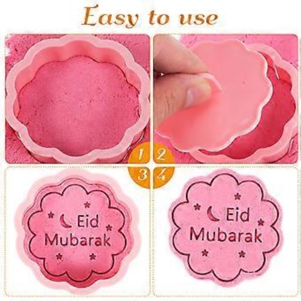 16 st Eid Kakformar och Stämplar Ramadan Kakform Kakformar Kakpress Bakningstillbehör