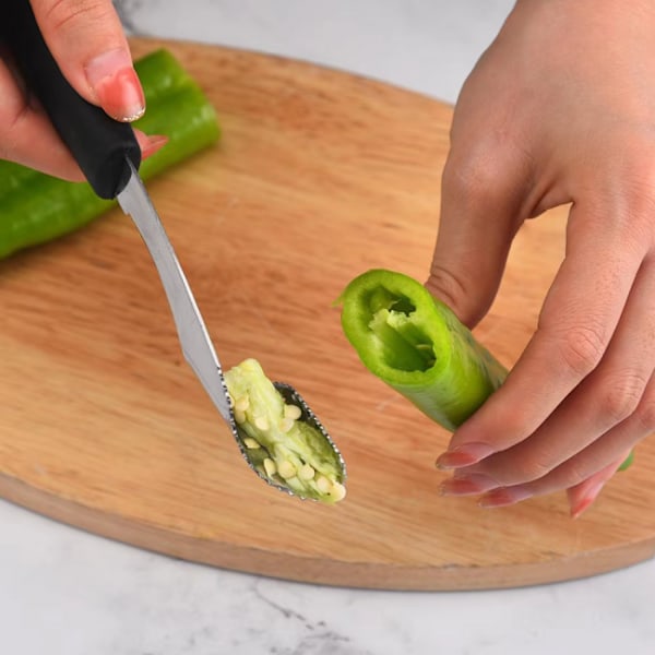 Barbecue rustfrit stål Chili Pepper Corer Jalapeno Pepper