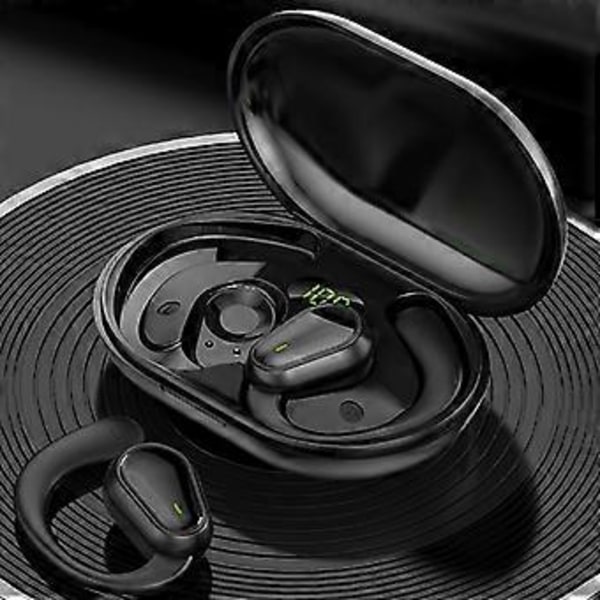 Trådlösa Hörlurar Bluetooth Hörlurar 48 timmars Speltid Sport Hörlurar Med LED-Display Over-Ear Buds Med Öronkrokar Inbyggd Mikrofon Headset För Träning