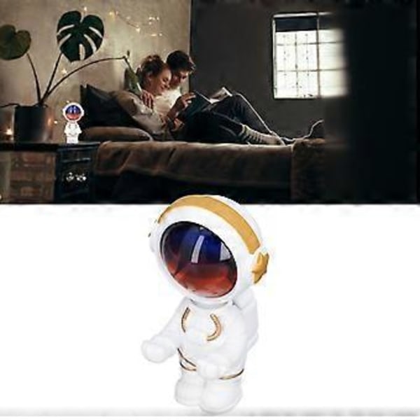 Astronaut Solnedgang Lys 360 Rotasjon USB-Lading Trinnløs Dimming Natt Projeksjonslampe for Soverom Stue
