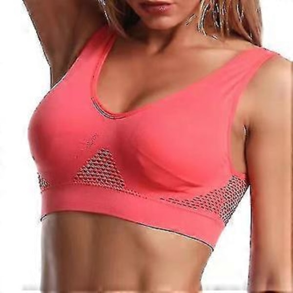 Sports-BH Sømløs Plus Size Sexy Push Up Bralette Kvinders BH Uden Støttebøjler Top Kvindelig Pitted Trådløs BH Tube Top (2XL Rød)