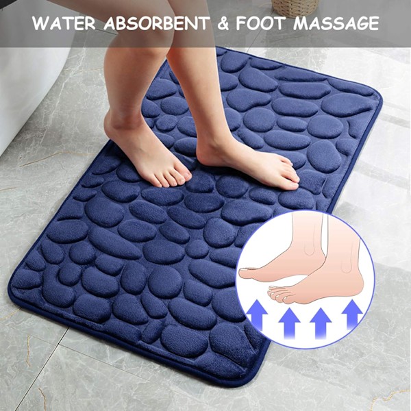 Sklisikker badematte i minneskum, absorberende og vaskbar i maskin