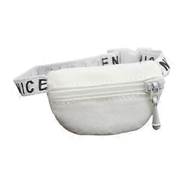 1:6 1:12 Docka Crossbody Midjeväska Modell Miniatyrscen Simulerade DIY-projekt för Dockor Älva Trädgård Dockhus Tillbehör (Vit)