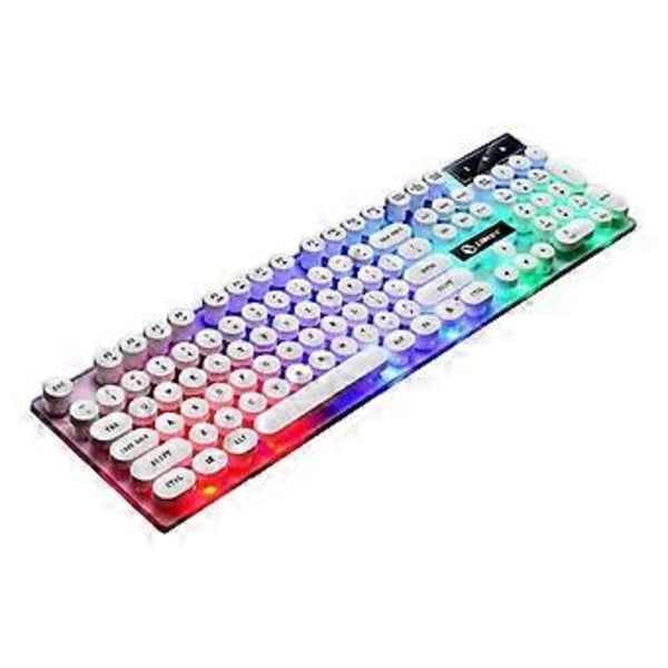 GTX300 Gaming Mekanisk Tastatur RGB Bakgrunnsbelyst Datamaskintastatur (punk hvit 2)