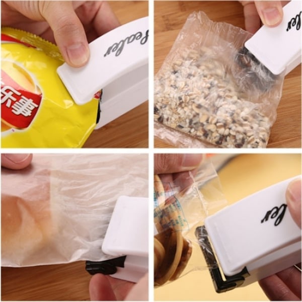1 stk. Varmeforsegler - Genluk Emballage / Plastikposer Hvid