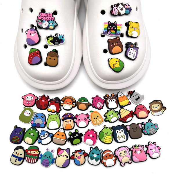 50 stk. 3D Clog-Sandaler Pynt (Plyslegetøj Tema), Sko Charms,