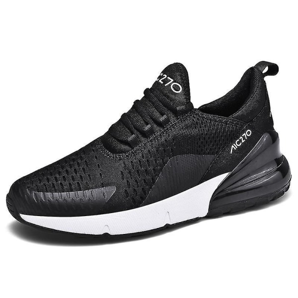 Mens Air Sports Running Shoes Breathable Sneakers 270 High Qualtiy Black White 43