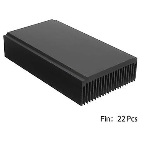 Alumiininen jäähdytyselementti 4.72 x 2.72 x 1.06 tuumaa / 120 x 69 x 27 mm Jäähdytyselementti Musta oksidi säteilijä