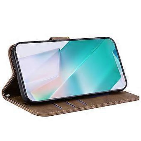 Mobilfodral för Motorola Edge 40 Neo 5g - Söt Tiger Tryckt PU-Läder Flip Cover (Brun)