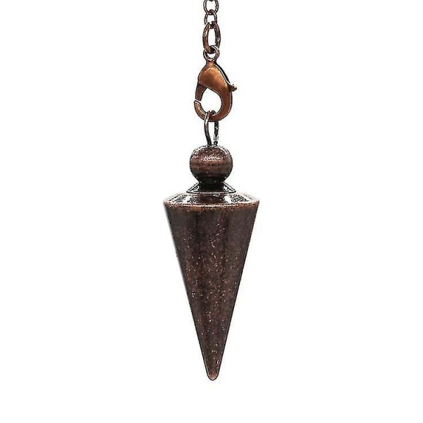 Copper Spiritual Point Pendulum For Divination Healing Dowsing Wicca Balancing Pointed Cone Pendant Pendulum silver