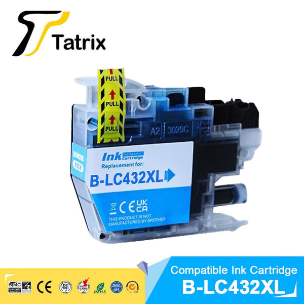 Tatrix High Capacity Lc432xl Lc432 Compatible Ink Cartridge For Brother Mfc-j5340dw Mfc-j5740dw J6540dw J6740dw J6940dw Printer