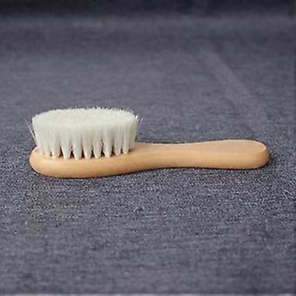 Naturlig Mjuk Ullborst Ansiktsrengöringsborste, Exfolierande Skrubbborste för Ansiktshudvård, 2-pack