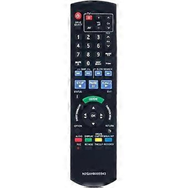 Ny Erstatningsfjernkontroll N2QAYB000343 For Panasonic DVD-opptaker DMR-EZ47V