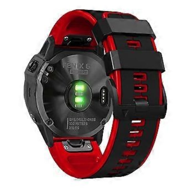 Type C For Garmin Enduro/Tactix Delta/Tactix 7 Pro Pin Tekstur Silikon Klokkereim 26mm Dobbel (Stil C)