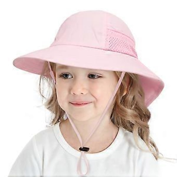 Taaperon Hattu Hengittävä Auringon Hattu Unisex Vauvan Hattu Kesämatka Ranta Hattu Säädettävissä Lapsen Hattu 2-6 Vuoden Iäisille Lapsille (Vaaleanpunainen)