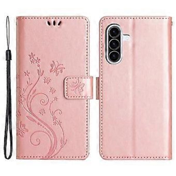 Til Samsung Galaxy A26 5G Etui PU Læder Telefon Wallet Cover med Rem (Style A)