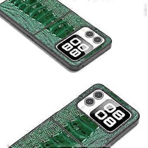 Til Huawei nova Flip 5G Etui Ægte Læder Krokodille Tekstur Telefon Cover (Style C)