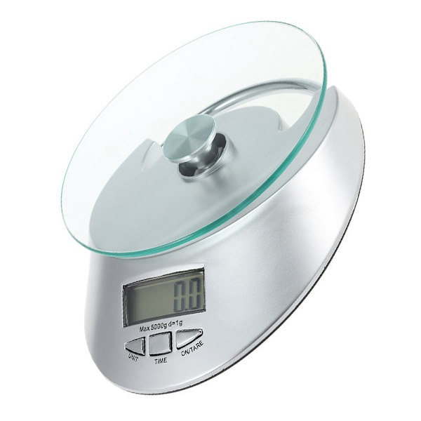 Romersk silverköksskala, köksskala med LCD-display, mat
