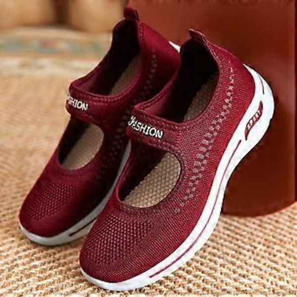 Plattform Sneakers Damskor Tjock Sula Slip-on Löparskor För Arbete Restaurang Utflykter Flerfärgad Valfri (39 Grå)