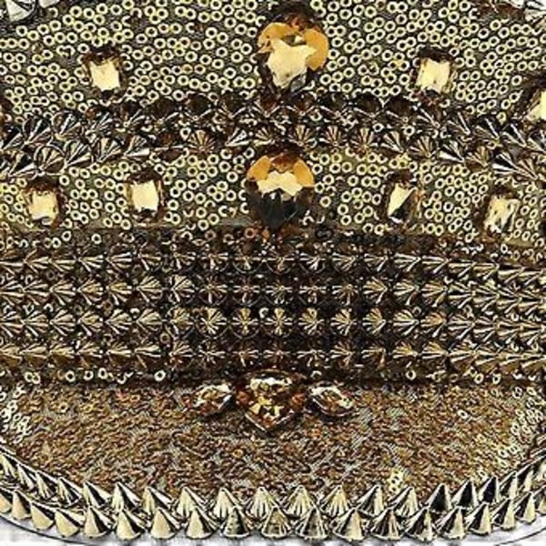 Bröllopshatt för kvinnor Silverpaljetter Diamant Spräcklig Ankunge Tunga Fotografering Hatt Karneval Party Platt Hatt Performance Hatt