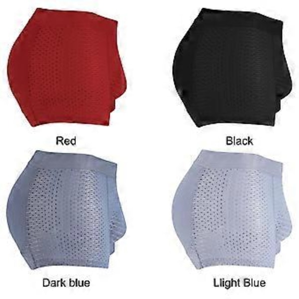 Nylon Isilks Underkläder för Män Andningsbara Sömlösa Isilks Underkläder Låg Midja (L Röd)