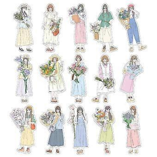 180 kpl Ihmishahmoja Tarrat Tyttöjen Tyyliset Tarrat Vinyyli Esteettinen Vedenkestävä Scrapbooking Junk Journal Kit Tarrat Ihastuttavat Koristetarvikkeet