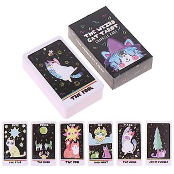 The Weird Cat Tarot Kortene Oracle Kort Spådom Divination Deck Praty Brætspil