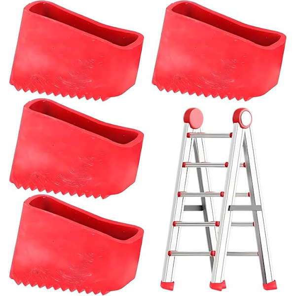 4 stk stigefotdeksler, gummifotstiger, for trapper sklisikker gummi