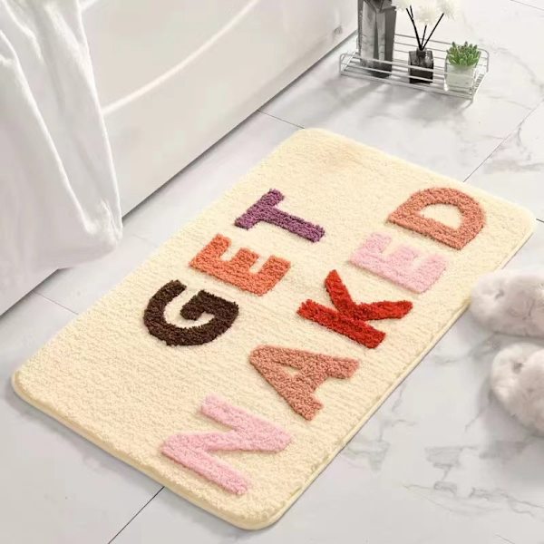 Badmatta söt badrumsmatta rolig halkfri badkar dekormatta superabsorberande golvmatta maskintvättbar badmatta för badkar, dusch, sovrum 40*60cm, gul
