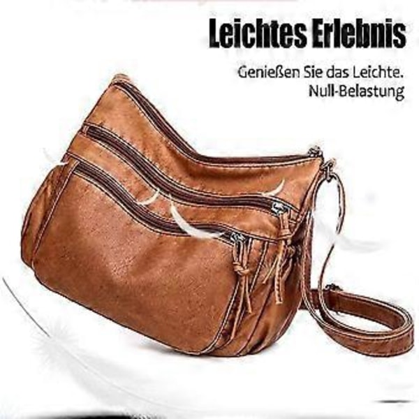 Liten mobiltelefon axelväska dam mobilväska för upphängning läder crossbody väska med bred rem för iPhone Samsung Huawei