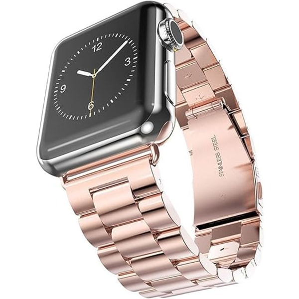 Kompatibel med Apple Watch Series 9 42mm 44mm 45mm Armband, Rostfritt Stål Ersättningsarmband Metallband för iWatch S8 S7 S6 S5 S4 S3 S2 S1 SE