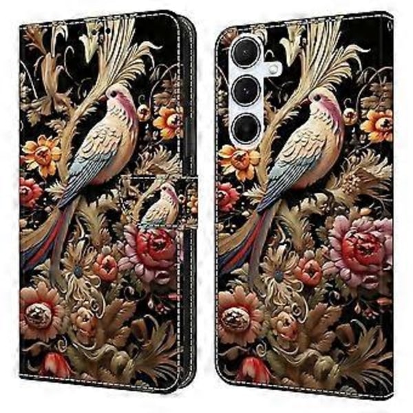 Til Samsung Galaxy S24 FE Etui PU Læder Wallet Telefon Cover med Stand (Style D)
