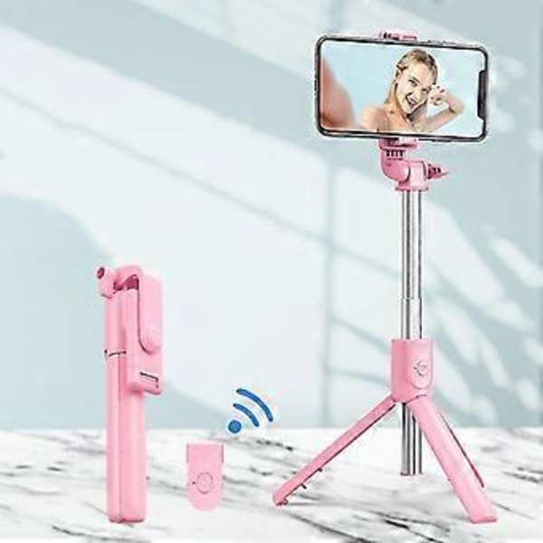 SZTXJ Foldbar Trådløs Selfie Stick Med Justerbart Fyldlys Bærbar Multifunktionel Udtrækkelig Mobil Selfie Stick