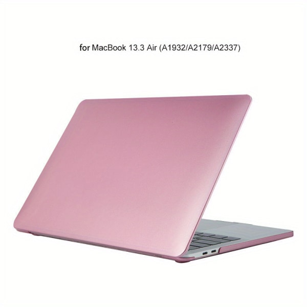 1 PC Dator Laptop Fodral Mattmålad Skyddsfodral För MacBook Air133/ MacBook Pro 133 Rose Golden A1932A2179A2337