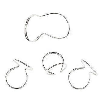 6x Gitarr Fingerplektrum Plektrum för Elgitarr Banjos Ukulele Argent